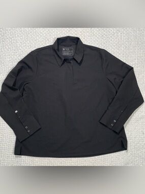 FIGS Technical Nala Scrub Top woman's Long Sleeve Black W21SW1056 #0085 Size XXL